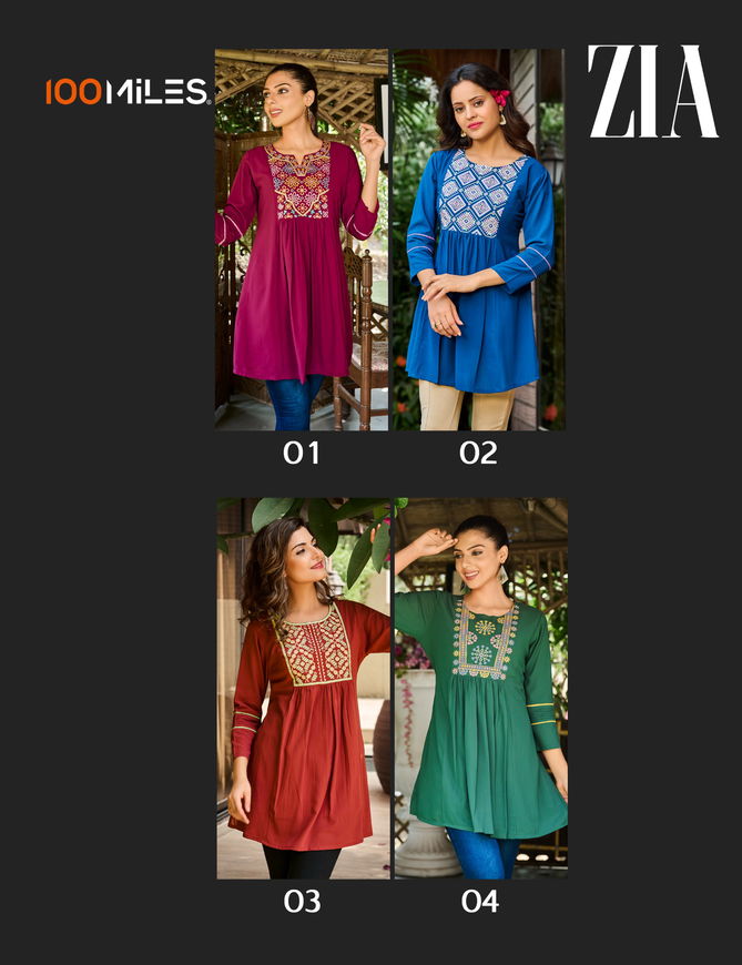 100 Miles Zia Embroidery Tunic Ladies Top Catalog
